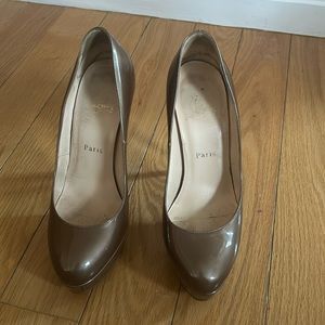 Christian Louboutin platform heels gorgeous bronze color